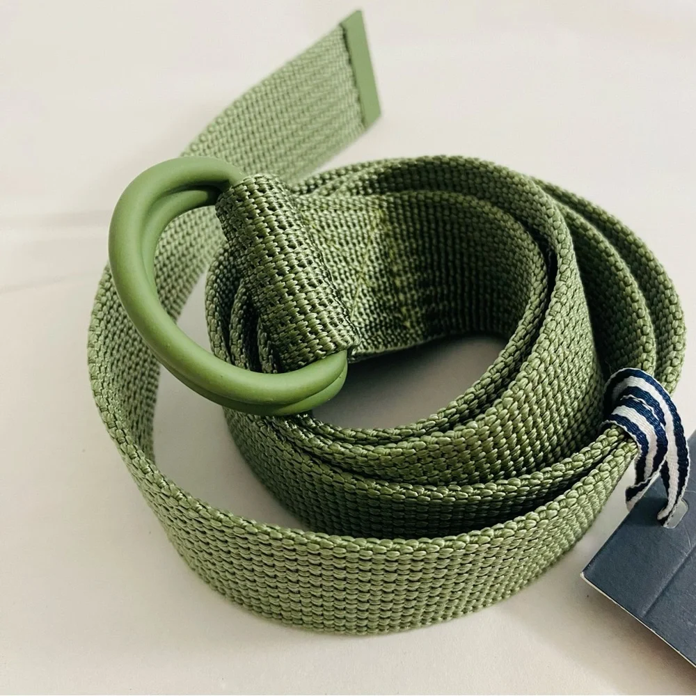 Men’s Vineyard Vines NWT‎ Vine Textured Webbing D-Ring On The Go Belt Sage Green